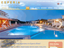 Tablet Screenshot of esperia-hotel.com